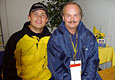 Adam Lacko a pan Schumacher (Knorr-Bremse) v Paddock Clubu ČESKÝ TELECOM Prima teamu