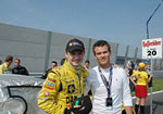 Jarek Janiš and Adam Lacko before the start of the eighth event of the DTM series (Zandtvoort, Sunday, 5 September 2004)
