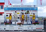 Miroslav Forman is accepting the cup for the third place in the sprint race of Division D4