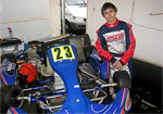 Jirka Forman, at the PFI circuit in England, for the first time with the MS Kart machine