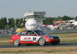 Miroslav Forman with the AUDI A4 ST at the Poznań circuit
