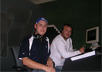 Michal Matějovský and Petr Lutonský, in the ČT 4 Sport broadcasting studio