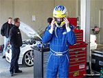 Racing driver Stanislav Lepka is getting ready