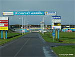 View of the access road to the Assen circuit in the Netherlands