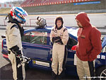 Laura Hájková and her colleagues at the testing event held at the Autodrom Most Circuit