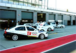 The VEKRA-CSMS Racing Team's cars at the Lausitzring circuit, just before the tests were started