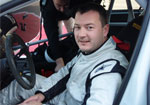 Racing driver Tiki Ivoševič before the beginning of the test drives