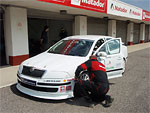 Petr Fulín tested Michal Matějovský's Octavia Cup car again
