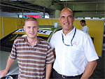 Michal and Mr Jaime Puig, in the SUNRED-BRT team's pits