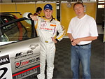 Michal Matějovský and Mr Karel Kubů, the owner of the K+K MOTORSPORT team and one of the sponsors