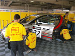 Preparations in the SUNRED-BRT team's pits before the qualifying