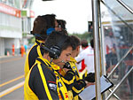 The SUNRED team's pitwall section