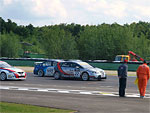 The situation shortly after the start of the second race on Sunday
