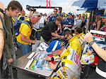 Autographing event in front of the SEAT company's facilities (drivers Jordi Gene, Yvan Muller, Tiago Monteiro and Michal Matějovský)