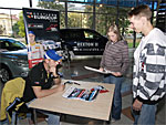 Michal Matějovský's autographing event at the 18th year of the Eastern Bohemia Autoshow at the Hradec Králové indoor stadium