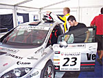 Last preparations in the SUNRED-BRT team's pits, before setting out