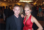 Michal Matějovský and Taťána Kuchařová met at the charity evening event in the Ambassador Hotel