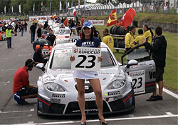 Michal Matějovský, at the first row of the starting grid of the Saturday race