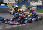Jirka Forman (No. 216), fighting for the opportunity to take part in the final race of the 2009 Rotax Max EURO Challenge event at the Sosnová circuit