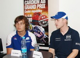 Michal Matějovský and Karel Abraham, at the press conference at the Brno Masaryk Circuit in August