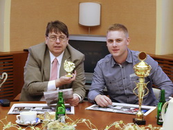 Hejtman Královéhradeckého kraje Bc. Lubmír Franc během svého setkání s Michalem Matějovským