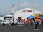 Pohled na zázemí týmu Buggyra během FIA ETRC 2013 v Mostě