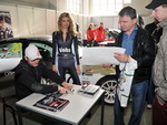Michal Matějovský během autogramiády na výstavě Rychlá kola v Lysé nad Labem