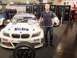 Michal Matějovský se svým vozem BMW 320si na výstavě Motor Show Esssen 2014