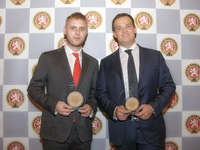 Michal Matějovský spolu s Adamem Lackem, který byl oceněn za výsledky v mistrovství Evropy v závodech tahačů
