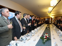 Ze slavnostní večeře s prezidentem České republiky Milošem Zemanem
