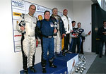 Radek Bareš and Šimon Kubišta on the winners' podium on German circuit Oscherleben